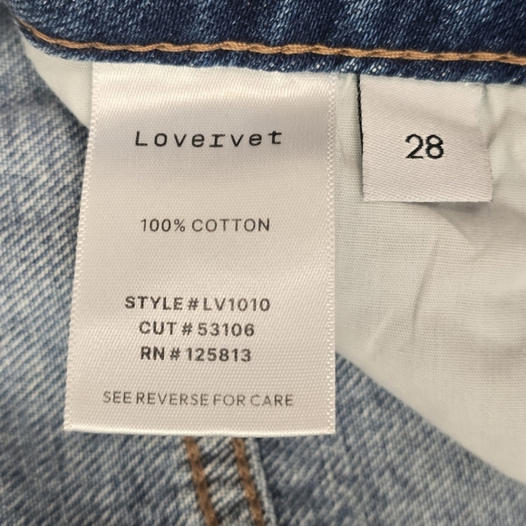 Lovervet By Vervet Womens 28 Jeans High Rise Straight Relaxed Distressed Cropped - Picture 4 of 9